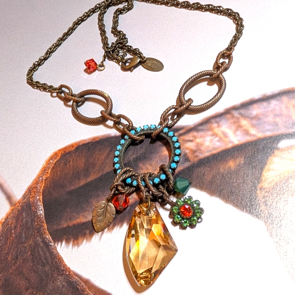 VTG Liz Paiacios Swarovski Crystal Necklace - Picture 2 of 7